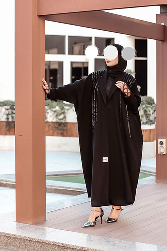 Abaya with Soft Hand Stitching
