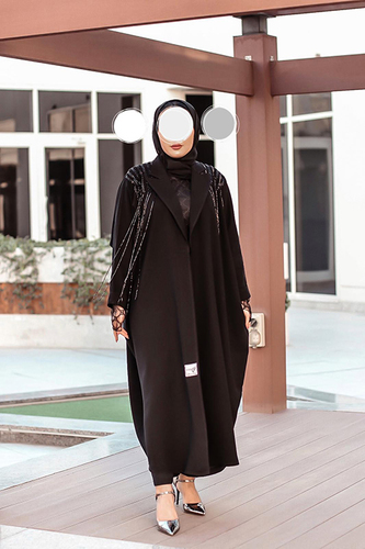 Abaya with Soft Hand Stitching