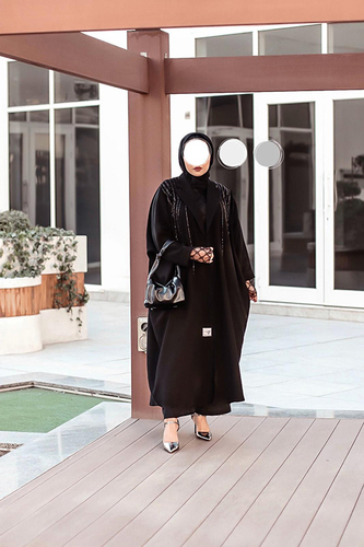 Abaya with Soft Hand Stitching