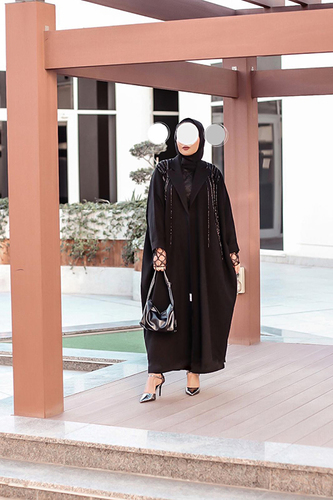 Abaya with Soft Hand Stitching